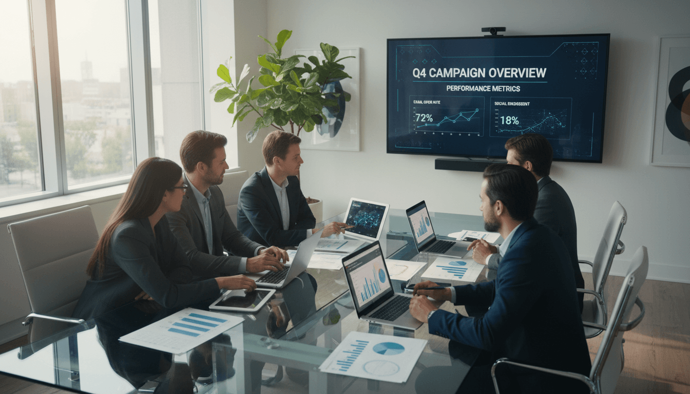 Team of professionals reviewing documents together at a conference table
