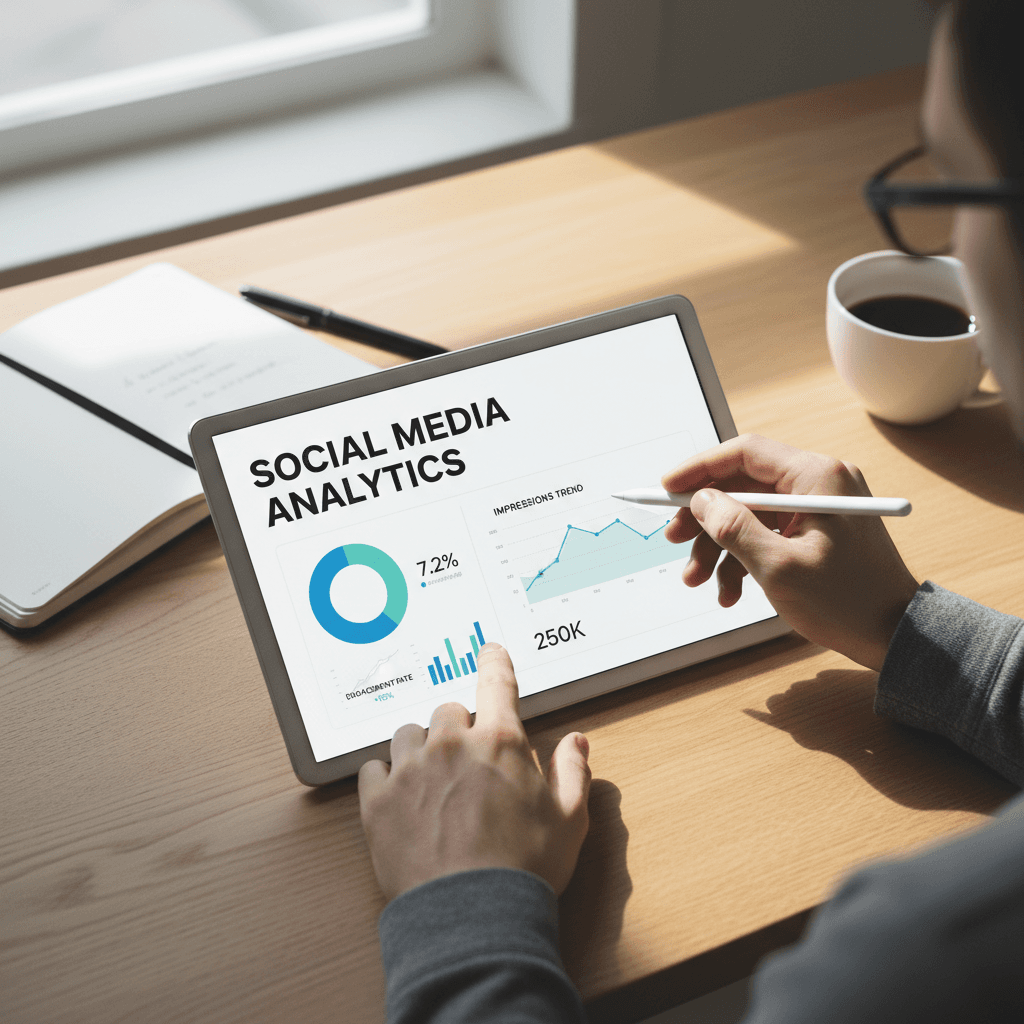 Professional monitoring analytics on a computer screen in a modern office